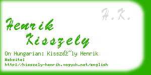 henrik kisszely business card